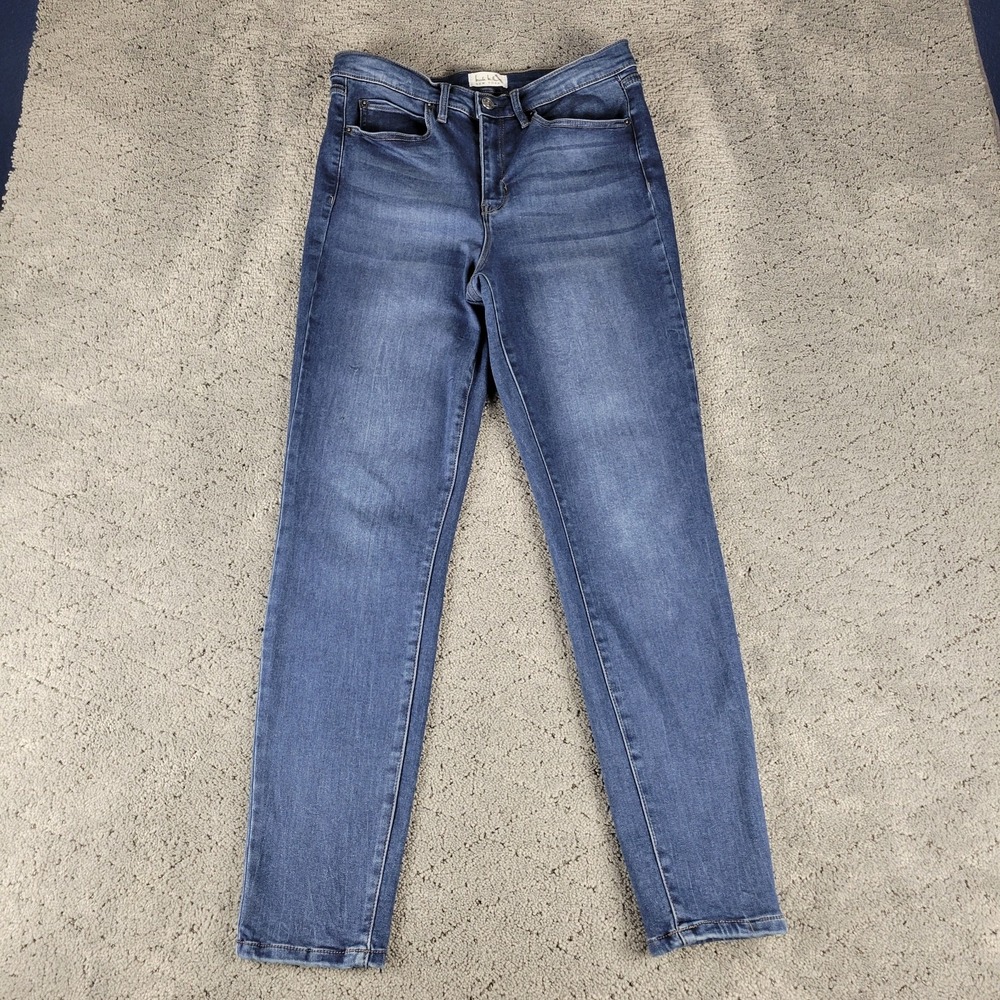 Nicole Miller Jeans Womens 10 Blue Soho High Rise Skinny Slimming Stretch Denim